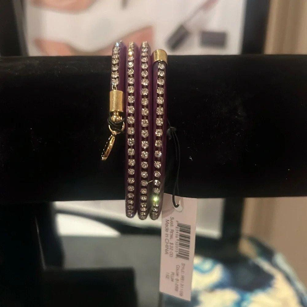 Marc By Marc Jacobs Slinky Plum Zirconia Bracelet-NWT